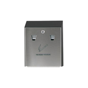 Postazione per fumatori nera smokers' station® da muro con chiave